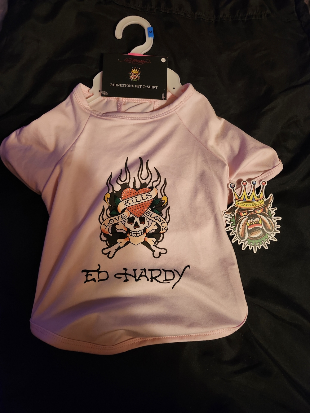 Ed Hardy Kids' Pink Graphic Tee - Skull Design